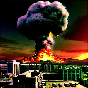 Nuclear Fallout City PNG Iif