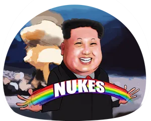 Nuclear Power Rainbow Graphic PNG image