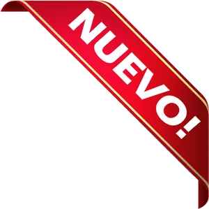 Nuevo Red Banner Graphic PNG image