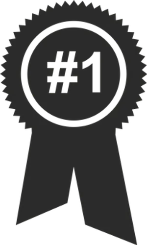 Number One Ribbon Award Graphic PNG image