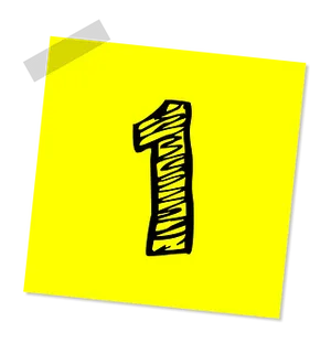 Number One Yellow Artwork PNG image