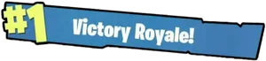 Number1 Victory Royale Banner PNG