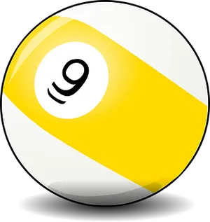 Number9 Billiard Ball Illustration PNG image