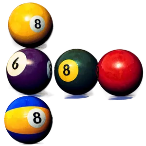 Numbered Pool Ball Collection Png 06212024 PNG image