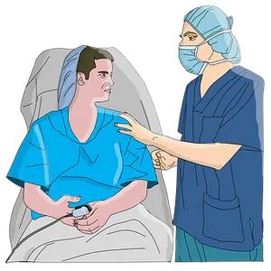 Nurse Comforting Patientin Hospital PNG image