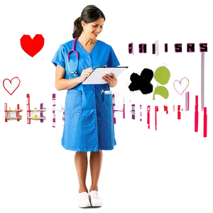 Nurse Holding Clipboard Png Bsc56 PNG image