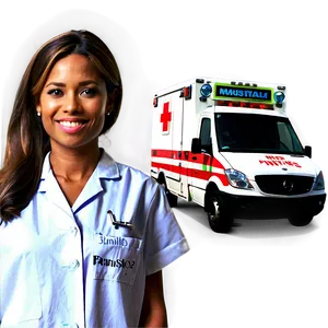 Nurse With Ambulance Png Onm1 PNG image