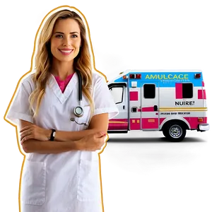 Nurse With Ambulance Png Vmi67 PNG image