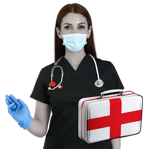 Nurse With First Aid Kit Png Feb PNG image