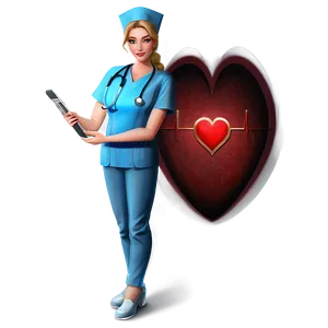Nurse With Heart Symbol Png Nux97 PNG image