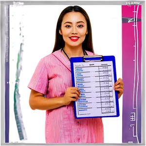Nurse With Medical Chart Png 05242024 PNG image