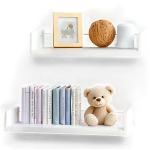Nursery Floating Shelves PNG Phb