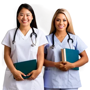 Nursing Student With Books PNG Lxw PNG