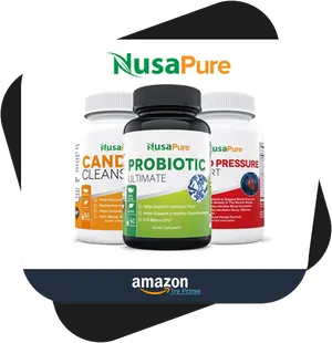 Nusa Pure Supplements Amazon Ad PNG image