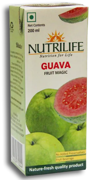 Nutrilife Guava Fruit Juice Package PNG image