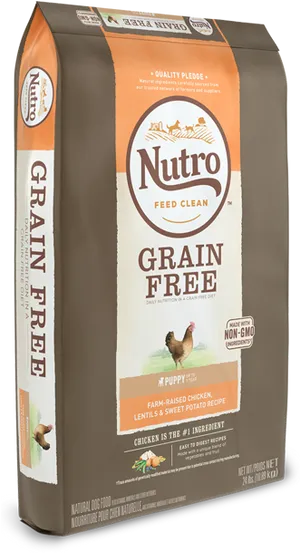 Nutro Grain Free Puppy Food Bag PNG