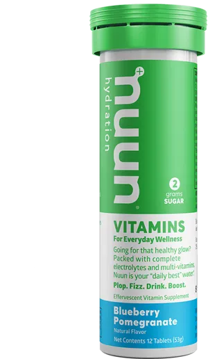 Nuun Hydration Vitamin Supplement Blueberry Pomegranate PNG image