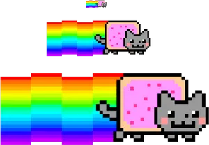 Nyan_ Cat_ Pixel_ Art.png PNG image