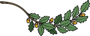Oak Leaf Branch Clipart PNG image