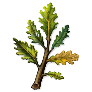 Oak Leaf Branch PNG 06292024