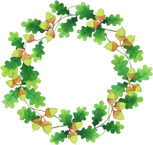 Oak Leaf Garland Illustration PNG