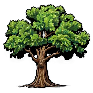 Oak Tree Line Art PNG Nlx29 PNG