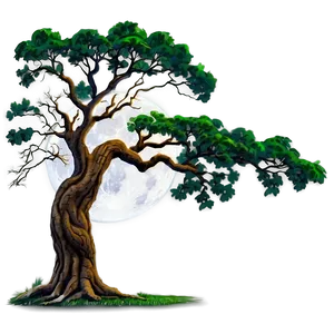 Oak Tree Moonlight PNG Lvd PNG