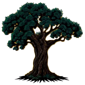 Oak Tree Silhouette At Sunset PNG Fdv PNG