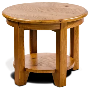 Oak Wood End Table PNG Hsd