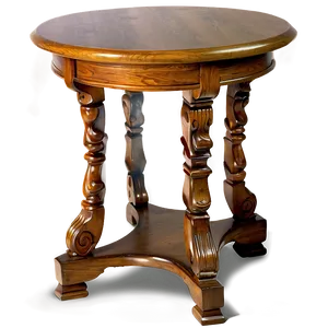 Oak Wood End Table PNG Nlq