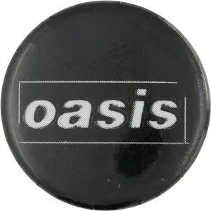 Oasis Logo Black Pin Badge PNG image