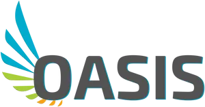 Oasis Logo Blue Background PNG image