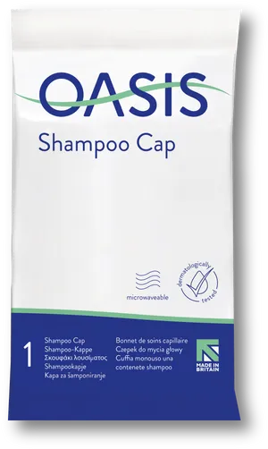Oasis Shampoo Cap Product Packaging PNG image
