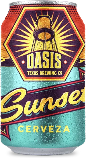 Oasis Texas Brewing Co Sun Eater Beer Can PNG image