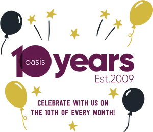 Oasis10 Year Anniversary Celebration PNG image