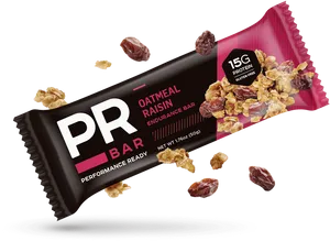 Oatmeal Raisin Protein Bar Packaging PNG image