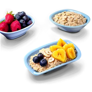 Oatmeal With Fruits PNG Fph24
