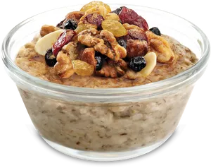 Oatmealwith Fruitsand Nuts PNG image
