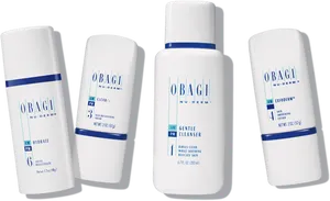 Obagi Nu Derm Skin Care Products Lineup PNG image