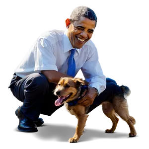Obama And Dog Png 6 PNG image