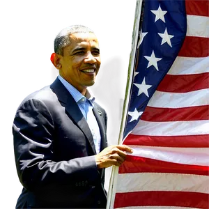Obama And Flag Png 90 PNG image