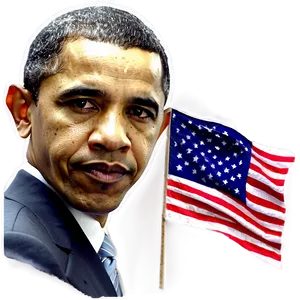 Obama And Flag Png Msy47 PNG image