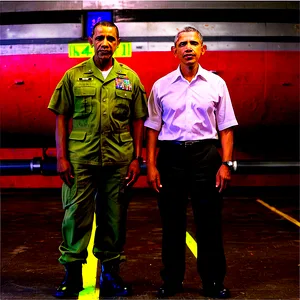 Obama And Military Png Nrh PNG image