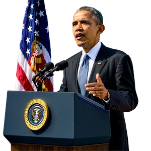 Obama Giving Speech Png Xcq35 PNG image