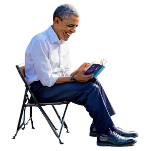 Obama Reading Book Png Bxo PNG image