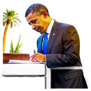 Obama Signing Bill Png 40 PNG image