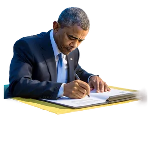 Obama Signing Bill Png Clb PNG image