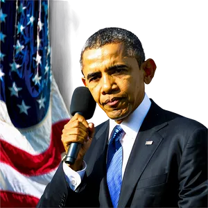 Obama With Microphone Png 81 PNG image
