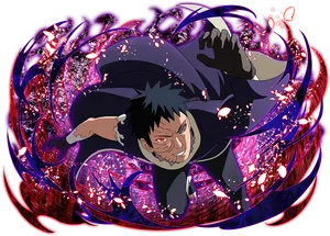 Obito Uchiha Power Unleashed PNG image