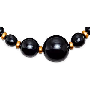 Obsidian Beaded Necklace PNG 78
